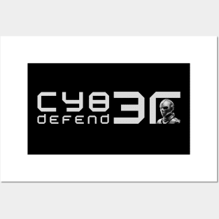 Cyber defender robotic AI Posters and Art